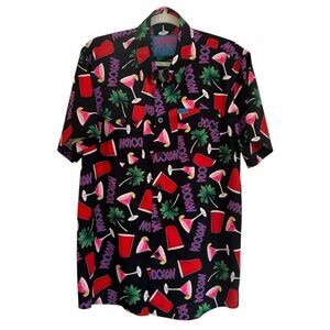 DIXXON Flannel Company Dancun Party Button Down Party Easy Going Shirt Size M